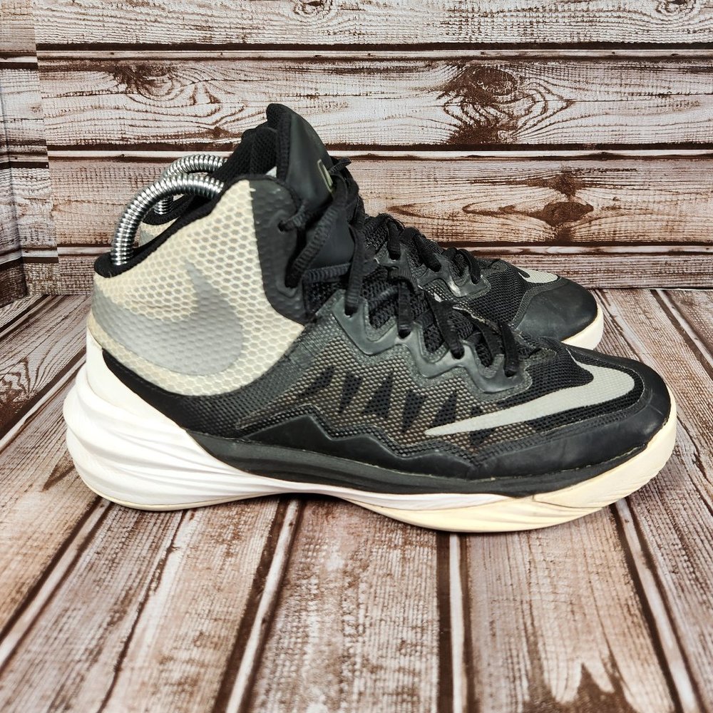 NIKE PRIME HYPE DF II Boys Youth 5 5Y Black White Gray Basketball Shoes Sneakers